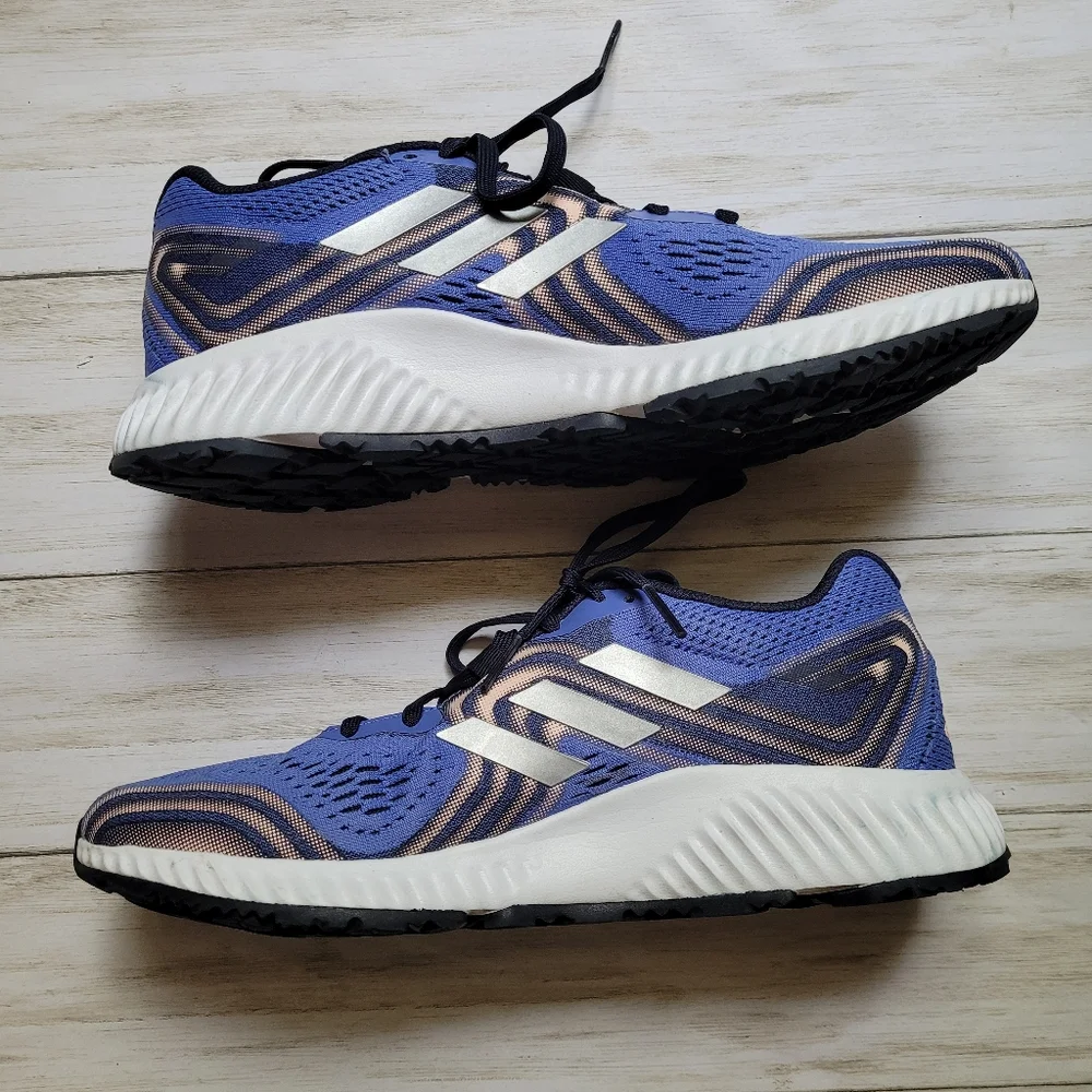 Adidas Aerobounce 2 Running Shoes Lilac/Silver Women's 10 AQ0540 Sneakers Gym - Picture 5 of 12
